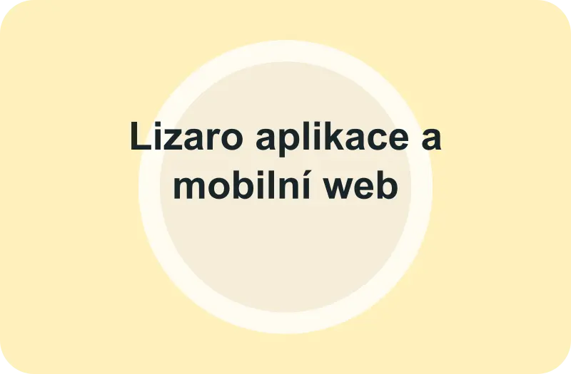 Lizaro aplikace a mobilní web – přehled: Herní lobby