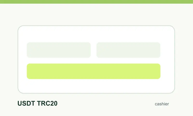 Výběr metody USDT TRC20 v platebním postupu